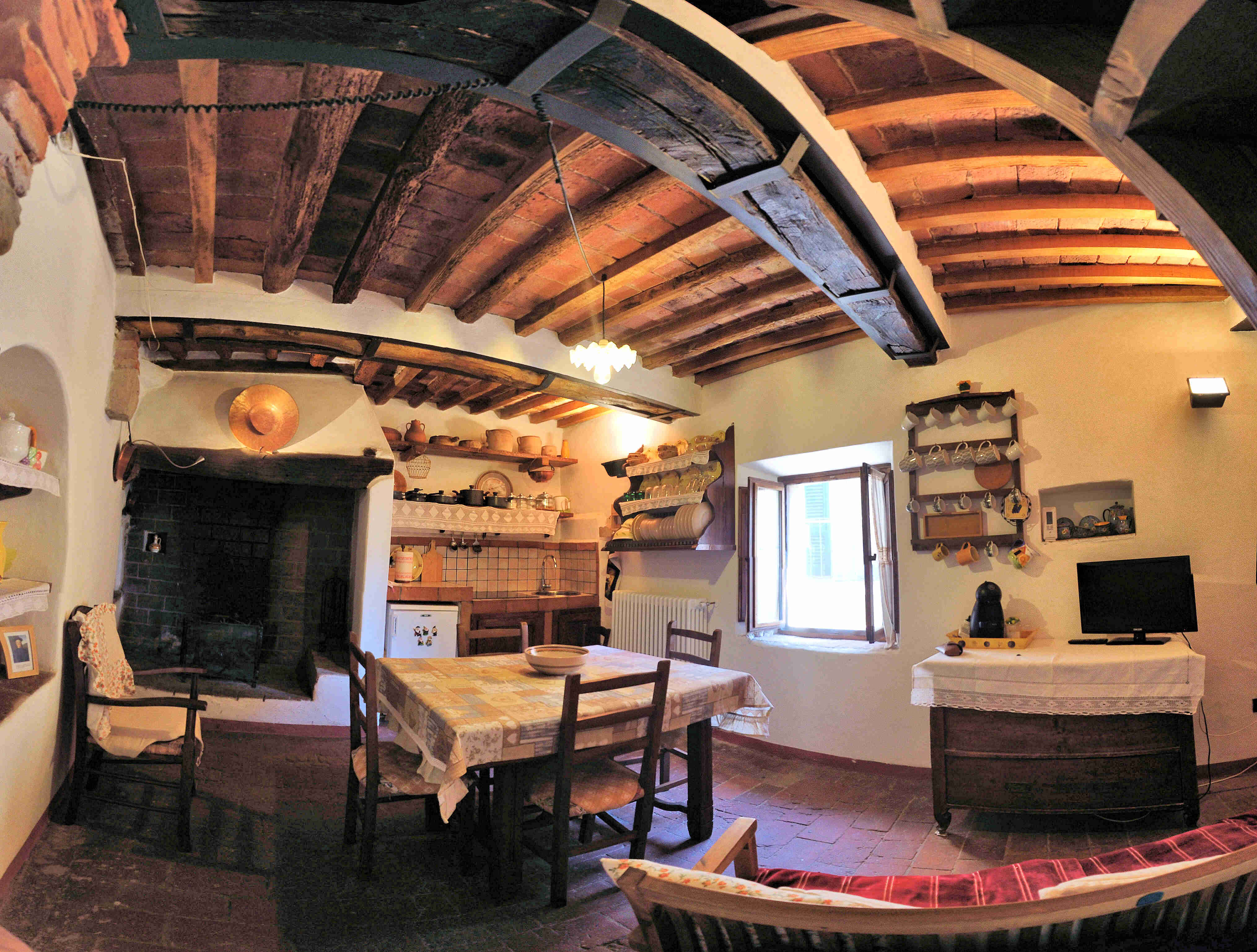 Living room and Kitchen of House in Castle