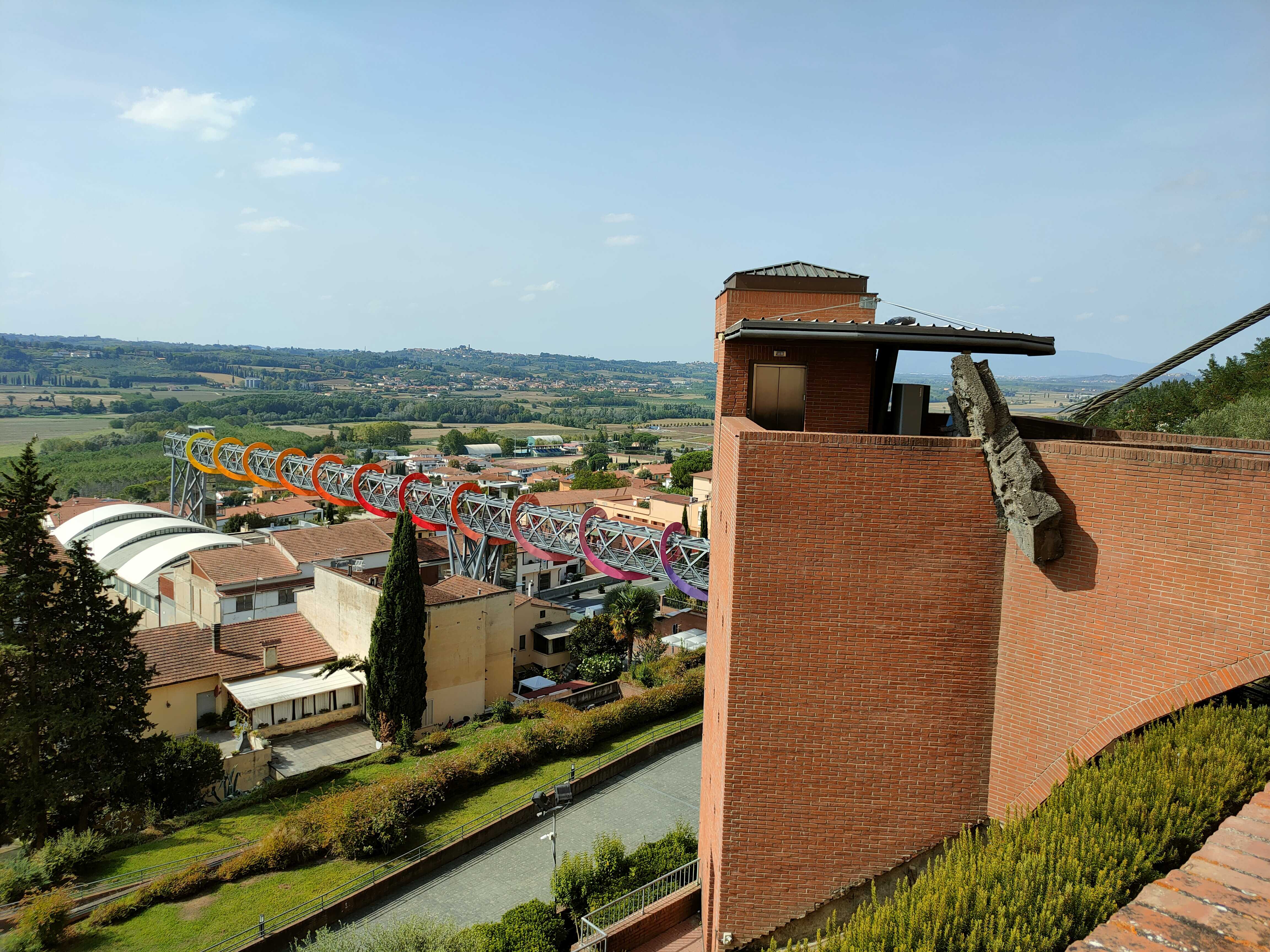 Panorama with elevator in Peccioli